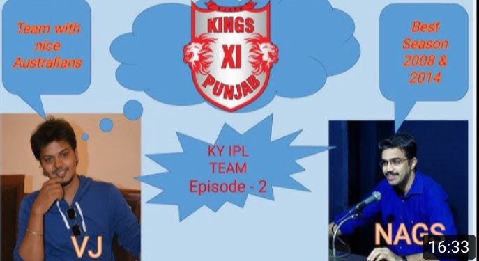 TweetToExplore's tweet photo. Know Your IPL Team - EP 2 is now streaming on YouTube 💥

To watch the full video click on the link below 👇
https://t.co/EM95vE9V1x

Presentation Credit - Nagesh 
Host - Vj Vijay 

#KXIP 
#IPL2020 
#CSKvsRCB 
#vijay 
#nags 
#anumirra https://t.co/bgtYvXksfT