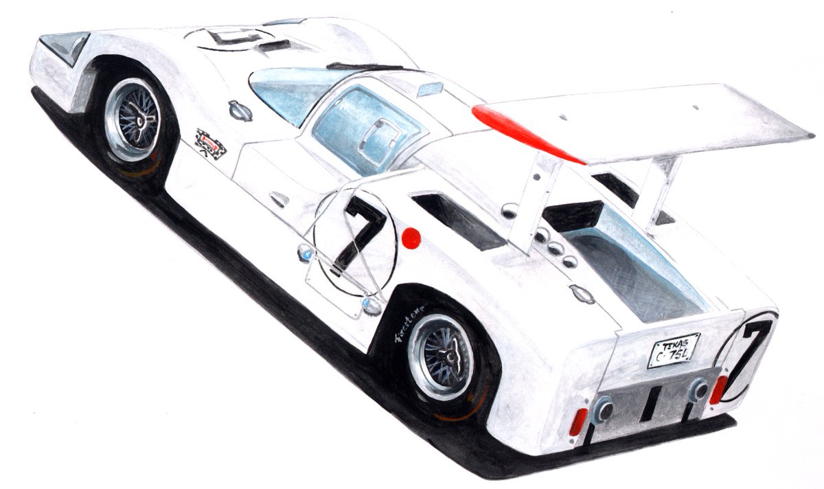 #drawing #acrylics on paper #chaparral #WorldChampionshipForMakes #LEMANS24 #1000kmNurburgring #BOAC #jimhall https://t.co/kzaHaS8wEp