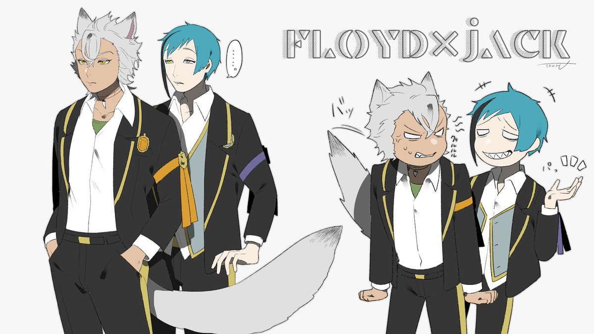 KINUMOMEN3's tweet photo. ﾌﾛｼﾞｬｸ🦈🐺
#twst_BL https://t.co/DSOcwdfMAC