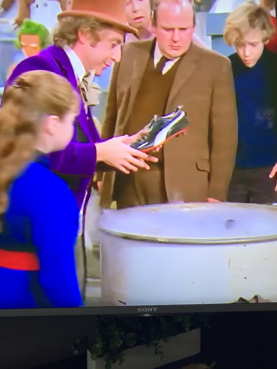 jburgerlong's tweet photo. Is Willy Wonka where @onepeloton got their cycling shoe design? Gives it a little kick 😉 https://t.co/mJkawzAL0e