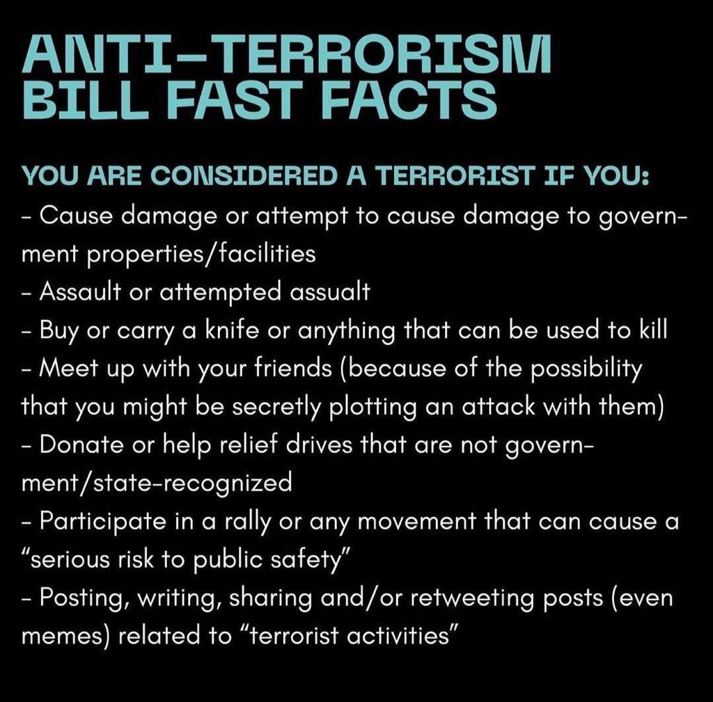 xxhaniehae's tweet photo. 📣📣 STOP RED TAGGING! Anyone can be easily red tagged! JUNK TERROR BILL ‼️

#WhatsHappeningInPhilippines 
#LabanPilipinas 
#OustDuterteNOW https://t.co/aBPsmPBMQW