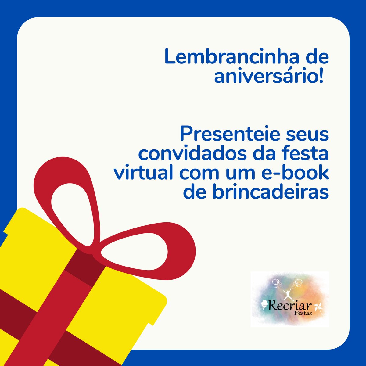 RecriarFestas's tweet photo. Lembrancinhas de aniversário pra você enviar de forma digital para os seus amigos! https://t.co/b3iQgvPeHD