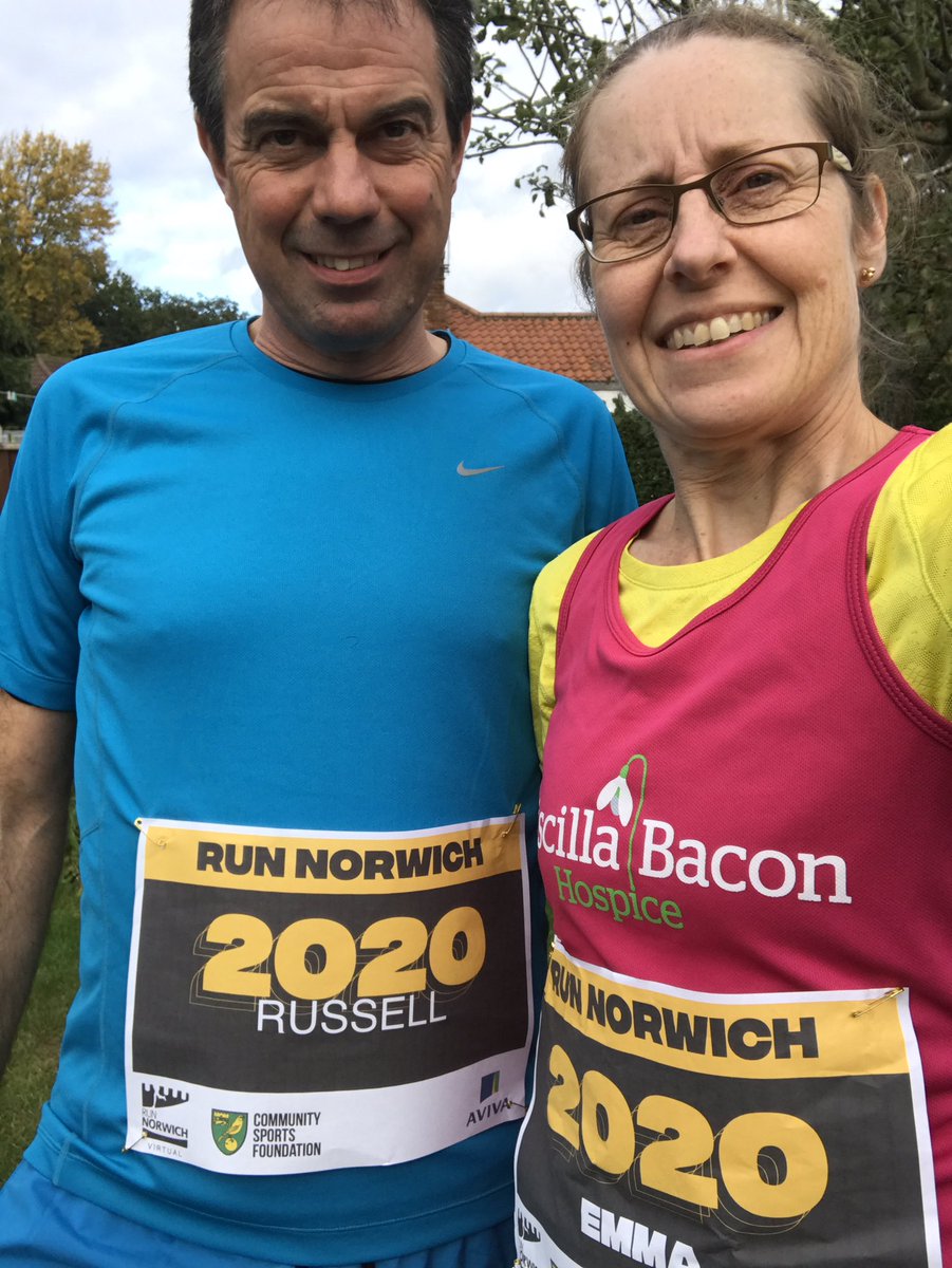 EmmaLSaxton's tweet photo. Our virtual Run Norwich 10k started soggy and ended sunny. I'm not sure why we picked a hilly route but it felt great raising funds for @PBHospice #RN20 🏃🏻‍♂️🏃🏽‍♀️ https://t.co/RfvDp41duB