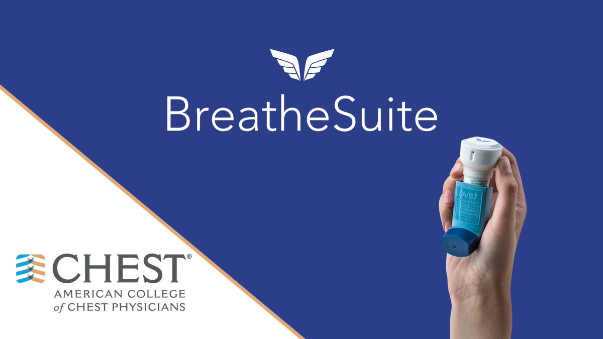 Today's the first of #CHEST2020 - CHESTs premier virtual event in critical care, sleep, and pulmonary medicine! Check out our booth to see the latest on BreatheSuite's inhaler training solutions! #CHEST2020