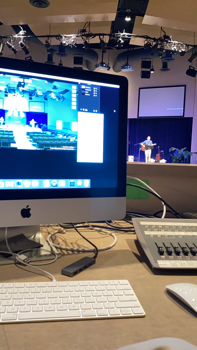 JackRymer2's tweet photo. Doing live stream from church this morning! I will be praying your church’s still assemble for Sunday worship. https://t.co/985wYPSwkY