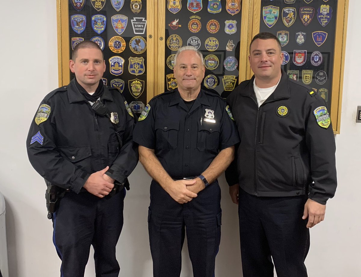 UDPolice's tweet photo. After 32 yrs. of serving Upper Darby, Ofc. John Brennan has decided to retire. Superintendent Bernhardt along with the men and women in the department would like to congratulate their friend and colleague. John, congratulations on a job well-done! Enjoy the next chapter in life! https://t.co/1jQ6iC463P