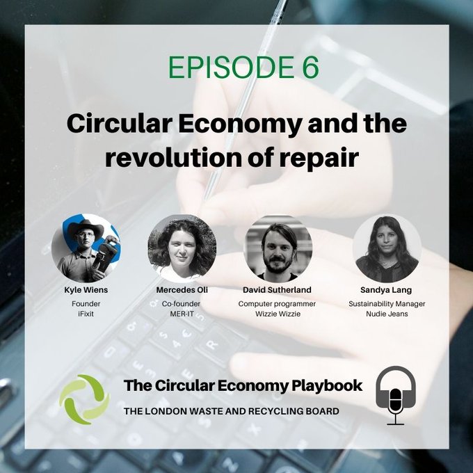 Great to be part of an episode of the #circulareconomy playbook #podcast! In honor of  #RepairWeekLDN It's all about making things last longer by fixing them! 
lwarb.gov.uk/the-circular-e…