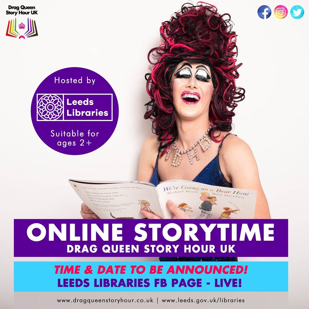 leedslibraries's tweet photo. Exciting news – we are working with @DragStoryHourUK to bring you a FABULOUS family friendly storytime.
More details to follow. ❤️📚 https://t.co/sqhvY2TUWR