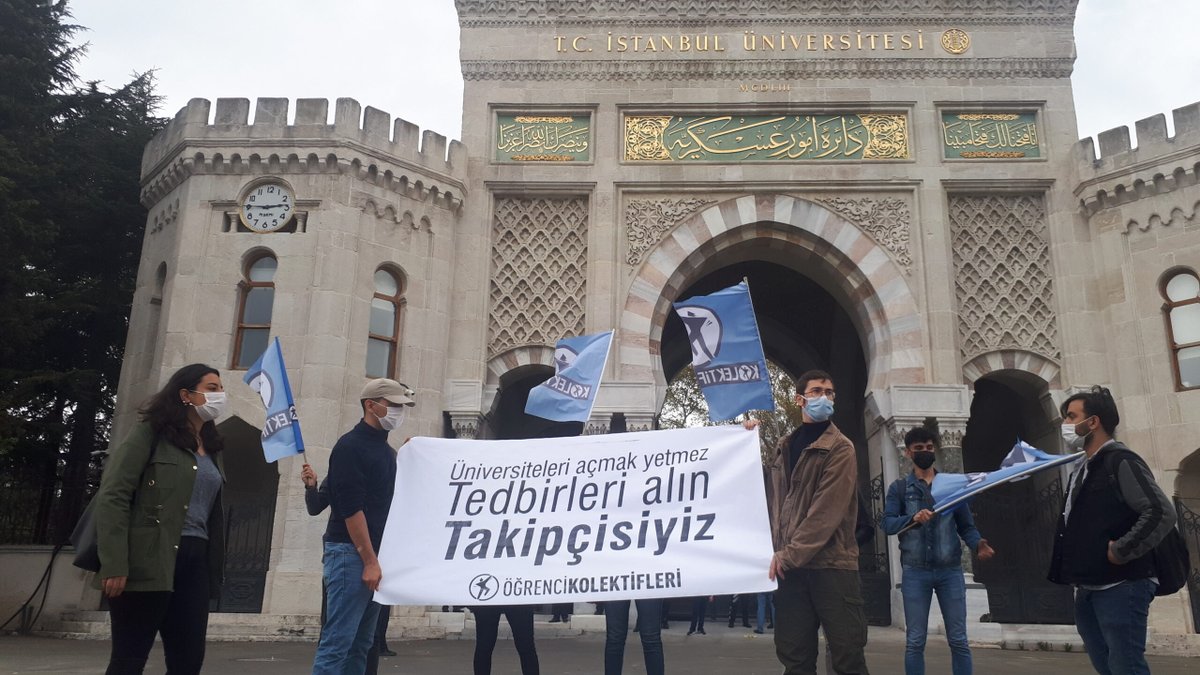 Öğrenci Kolektifleri İstanbul Üniversitesi önünde: “Üniversiteleri açmak yetmez, tedbirleri alın” 

sendika64.org/2020/10/ogrenc…