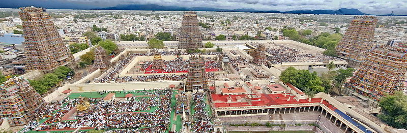 So, as the daughter of Malayadhwaja Pandya, Meenakshi is also Shailaputri.Here's the Meenakshi Amman temple of Madurai.