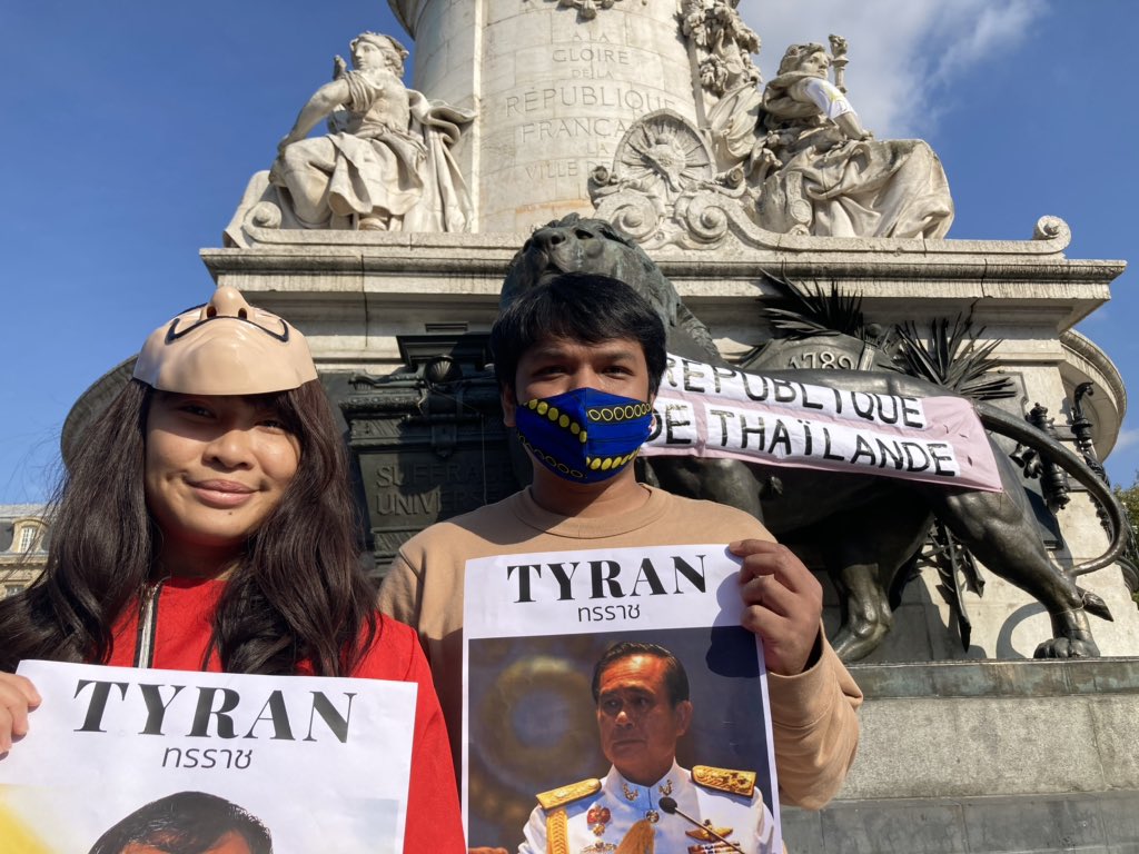 dorianmalovic's tweet photo. Same solidarity with #Thailand and #HongKong today in Paris, Republic Square. #StandWithThailand #StandWithHongKong #DefendDemocracy #MilkTeaAliance #save12hkyouths https://t.co/BBxA4dbqDG
