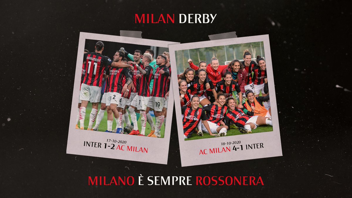 Derby postcards for a perfect weekend 🔴⚫
Cartoline da Derby: un weekend perfetto 🔴⚫
#SempreMilan #FollowTheRossonere