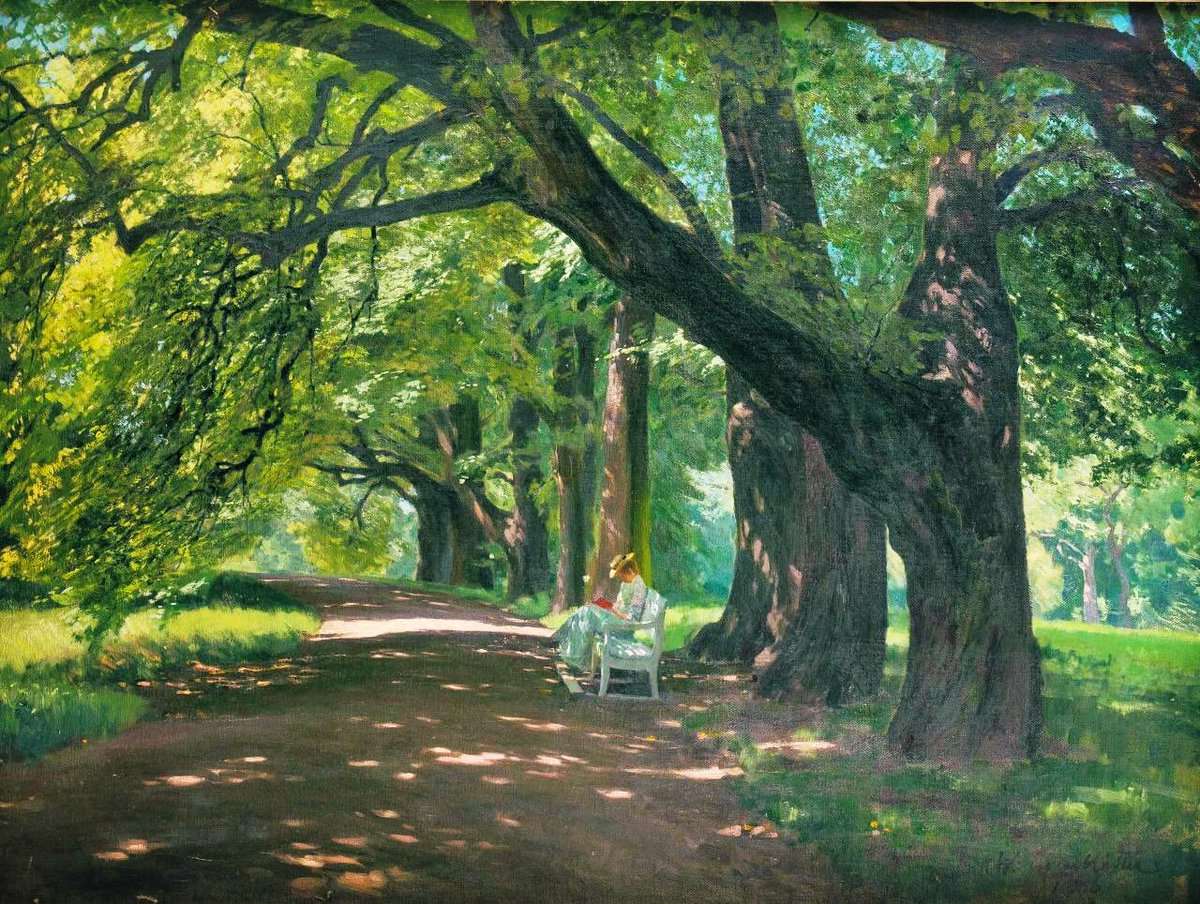 olgatuleninova's tweet photo. Sous les tilleuls   - Wilhelm Eisenblätter (1866-1934 Allemagne) https://t.co/NJvNhNCRcn