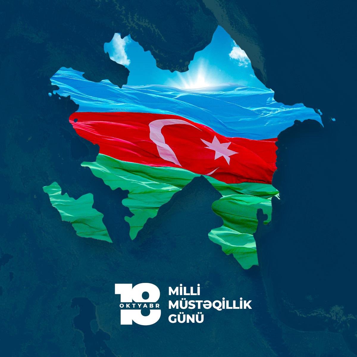 Can Azerbaycan 'ın bağımsızlık günü kutlu olsun.

Qardaşlarımız var olsun.Birliyimiz bərabərliyimiz daim olsun. 🇦🇿🇹🇷
#MilliMüstəqillikGünü
#AzerbaycanBağımsızlıkGünü