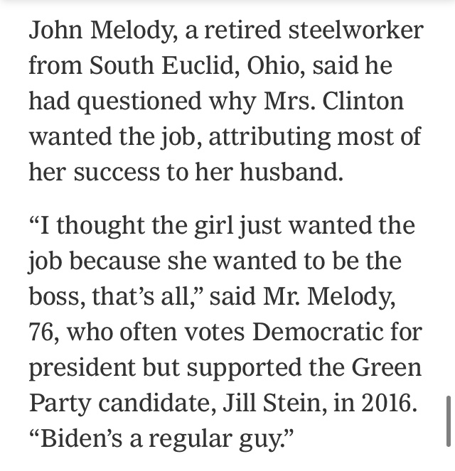 csittenfeld's tweet image. “I’m not sexist,” say voters. “It’s just that I find ambitious women threatening and repugnant.”