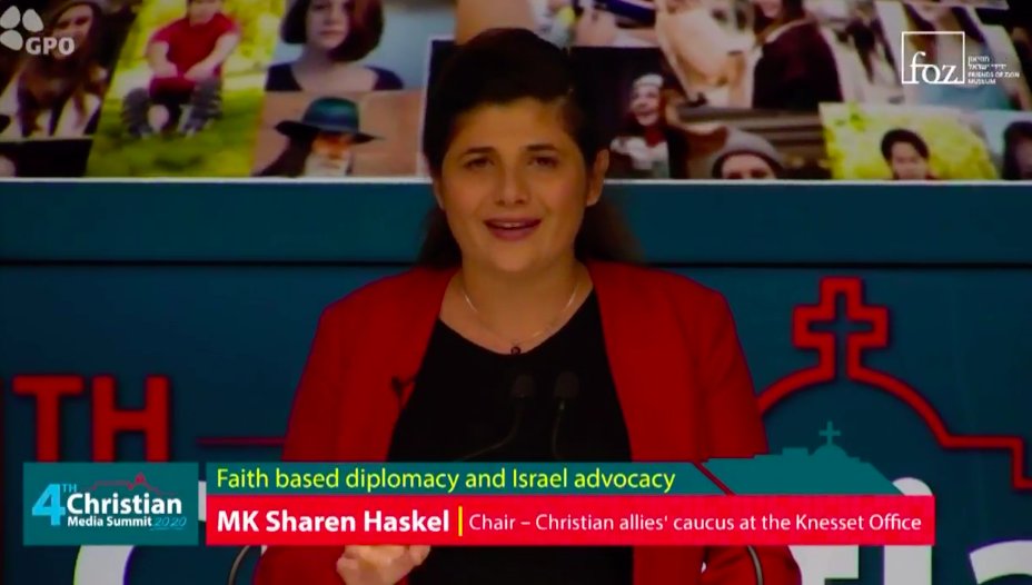 GPOIsrael's tweet photo. MK @SharrenHaskel: Israel is this crazy revolutionary idea that founded in the Middle East a country that brings so much innovation to the world, and brings the values of freedom and equality to the Middle East.
#cmsisrael #cms2020 https://t.co/q7ZvFppUOO