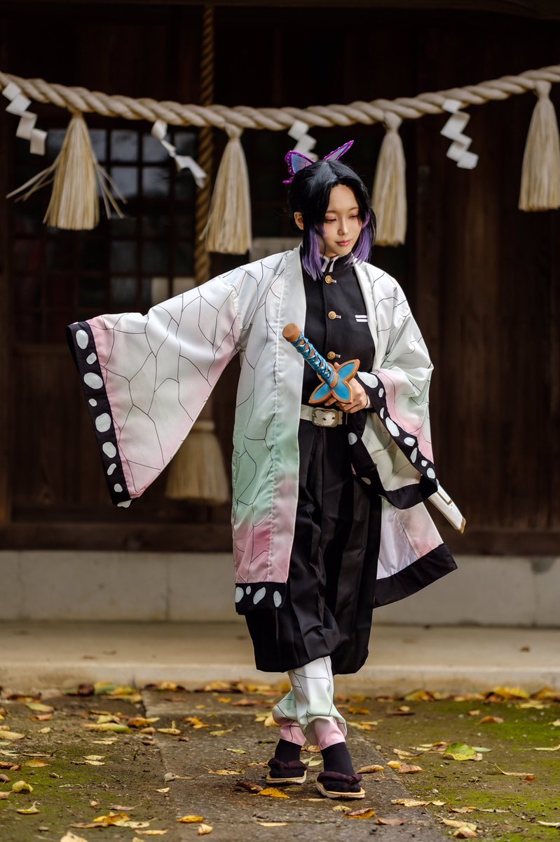 胡蝶 しのぶ コスプレウィッグ 鬼滅の刃 こちょう 蝶飾り無し コスプレ