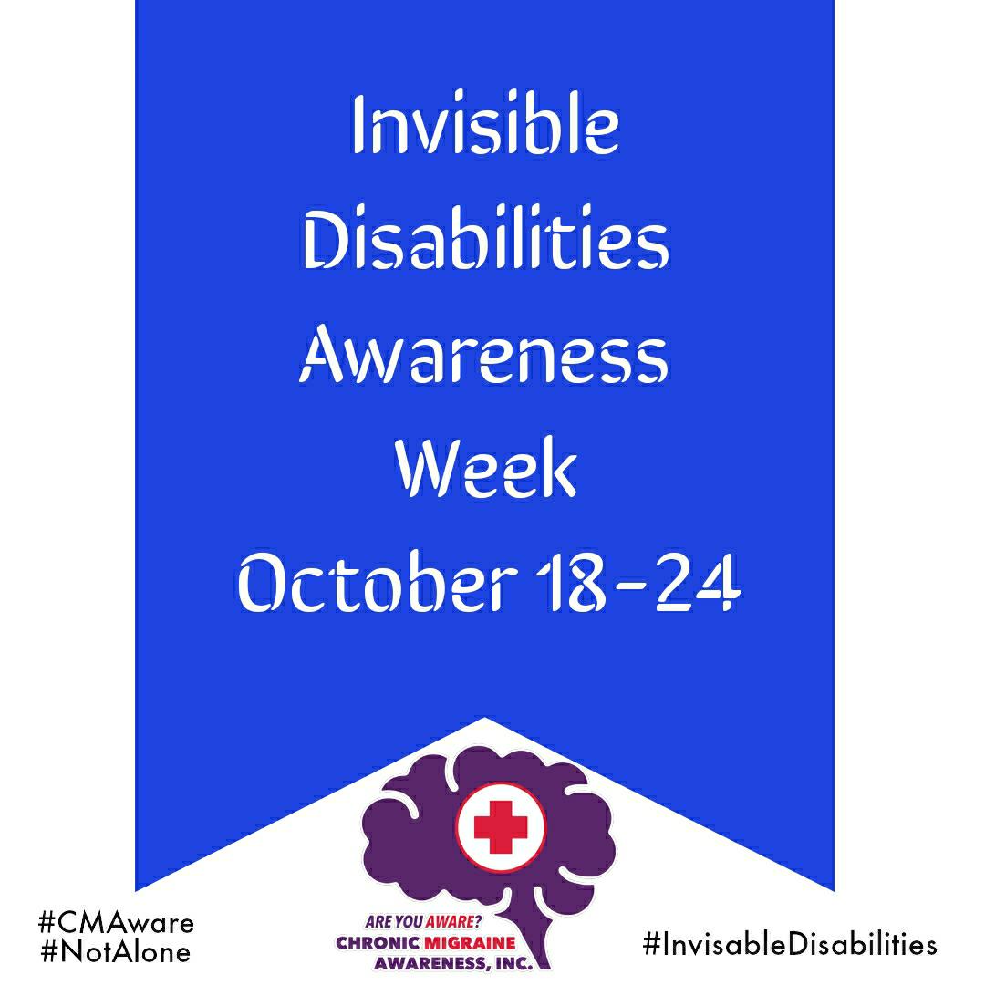 #CMAware
#NotAlone
#InvisibleDisabilitiesAwareness