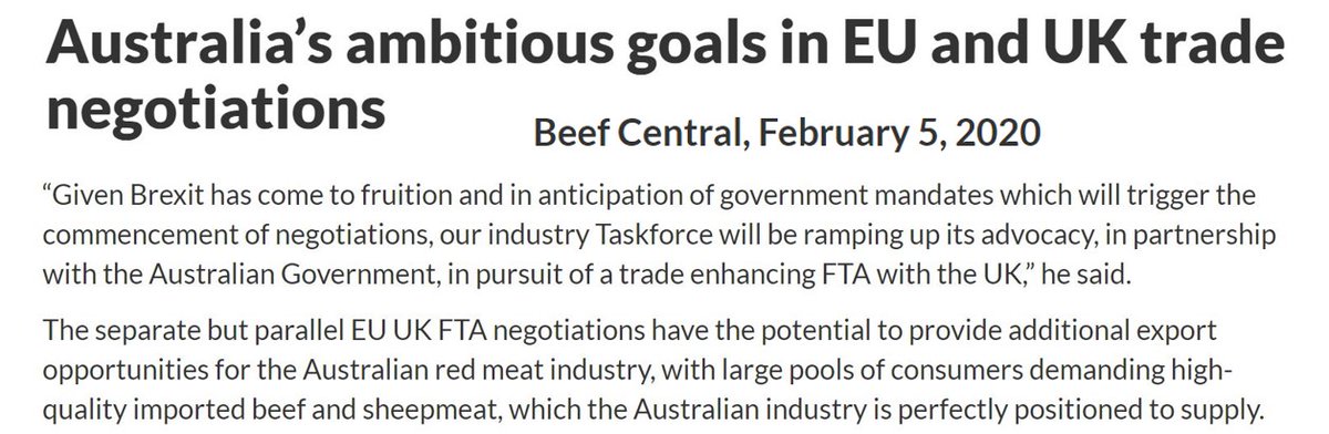 Farmers read the news and follow social media. They know what the US or Australians expect in any trade deal. So they want to know how, given the issues in this thread, domestic producers will fare if tariffs are lowered on agricultural imports produced in different ways /31