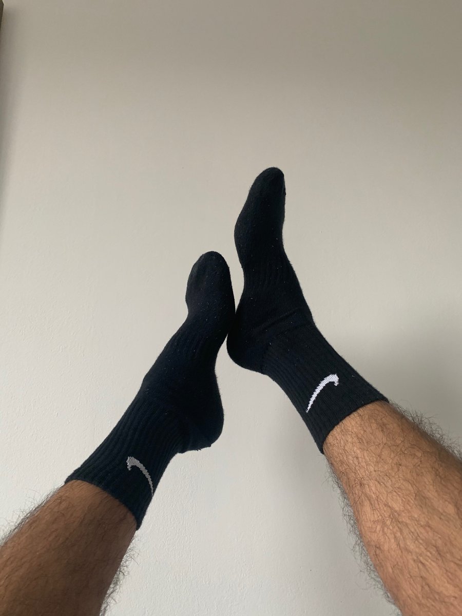 HotSocksXXX's tweet photo. London is Cold... so let’s wear black today! 
RT if you like Black Socks too! 
#Nike #BlackSocks #Gay #Fetish #London #HotSocks #feet https://t.co/k7Ov5211jo