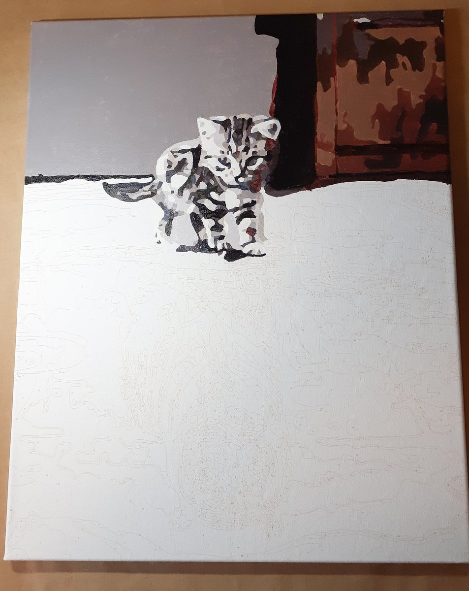We have a kitten 😊🎨

#paintingbynumbers