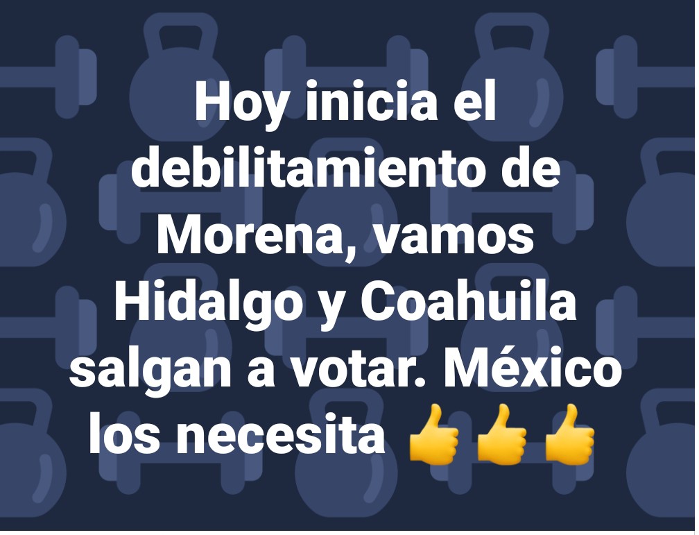 Zucaritasmxlib1's tweet photo. #NiUnVotoAMORENA  si se puede ,vamos con todo y que hoy se acabe morena en Hidalgo y Coahuila 🙏 https://t.co/qJ6iHGkKAe