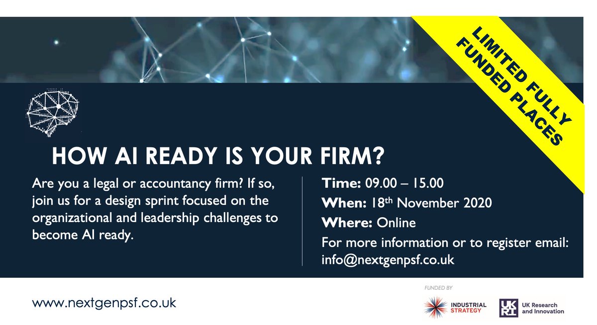 Tim Vorley (@timvorley) on Twitter photo We are taking the <a href="/NextGenPSF/">NextGenPSF</a> #designsprint online - so if you are an #accounting or #legal firm wanting to become more #AI ready the you should get involved! For details email info@nextgenpsf.co.uk We are taking the <a href="/NextGenPSF/">NextGenPSF</a> #designsprint online - so if you are an #accounting or #legal firm wanting to become more #AI ready the you should get involved! For details email info@nextgenpsf.co.uk