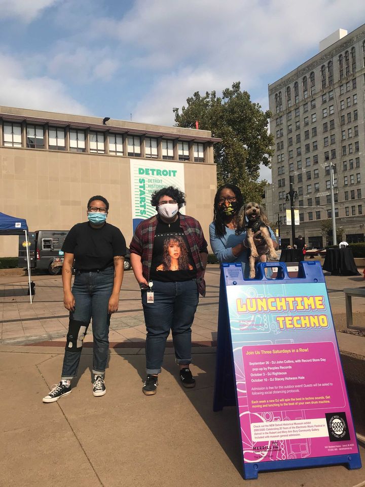 DHSDetroit's tweet photo. We dropped the beats at the Museum the past few weekends at Lunchtime Techno!
Thank you to Merrill Lynch for their support of the event🎤🎧 And don't forget to check out the new exhibit "2000/2020: Celebrating 20 Years of the Electronic Music Festival in Detroit." https://t.co/Nzc1s73CNZ