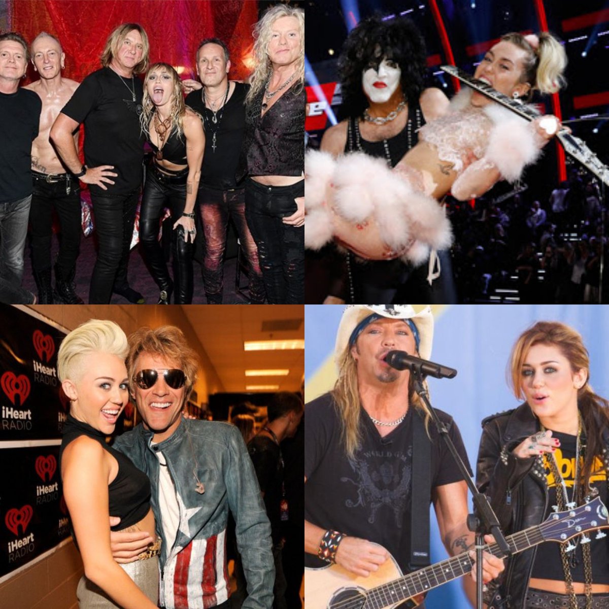 milesangels's tweet photo. rock fans: miley sounds horrible the original artists would be ashamed and would hate her version 

rock singers: https://t.co/3xXPQYVZ8X