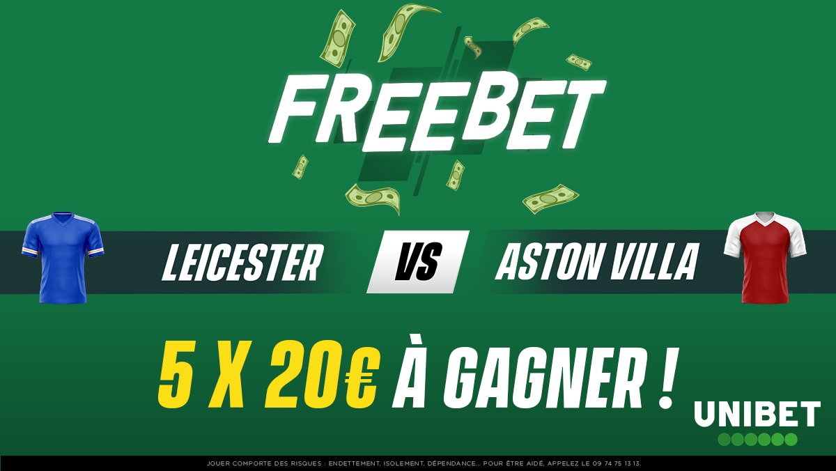 UnibetFrance's tweet photo. ⚽ Des Freebet à gagner pour le match Leicester - Aston Villa ! Quel sera le score de la rencontre ? 

➡ RT + #FreebetUnibet + Pseudo pour participer !
⏰ Fin du jeu à 20h45. https://t.co/e3opS5lmJO