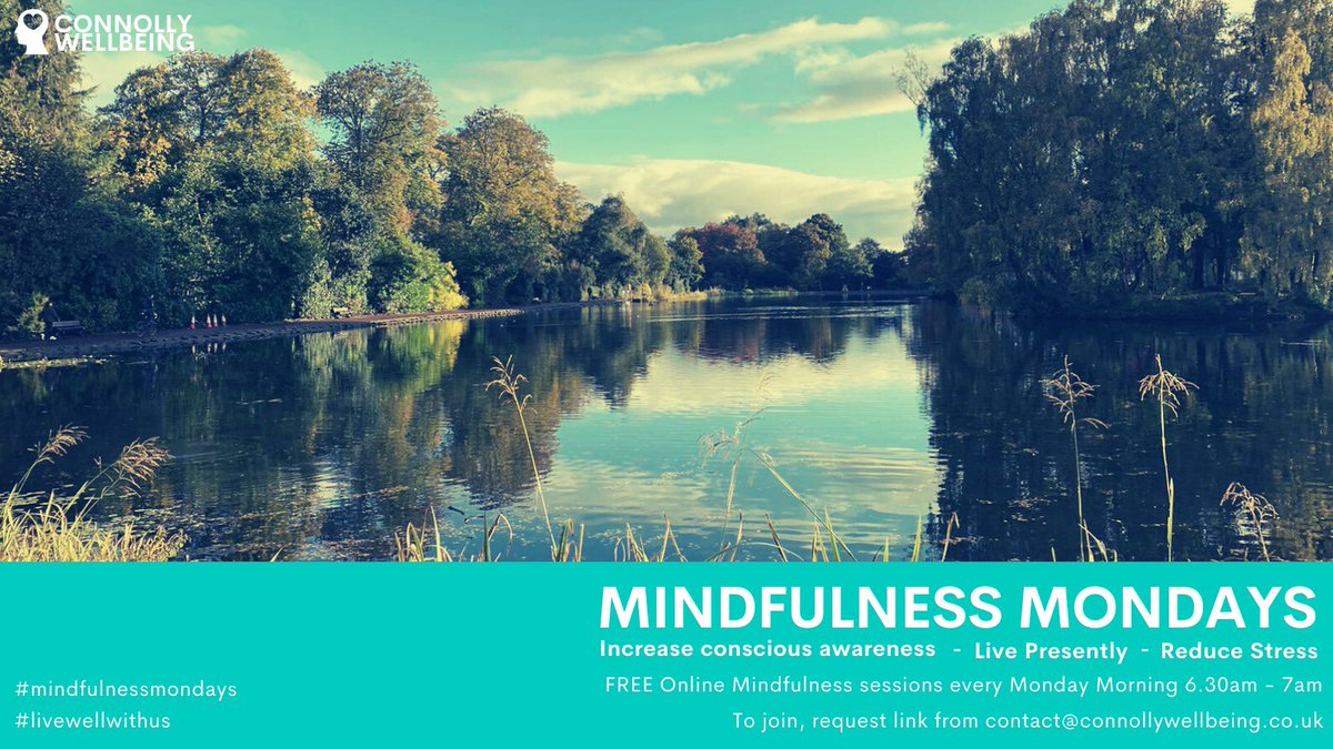 livewellwithus's tweet photo. A reminder we are running a free mindfulness session on Monday mornings, start your week off with a quiet, focused mind 🧠
To join get in touch by DM or email contact@connollywellbeing.co.uk
#MindfulnessMondays #Wellbeing #LiveWellWithUs https://t.co/DP11V4xjmg
