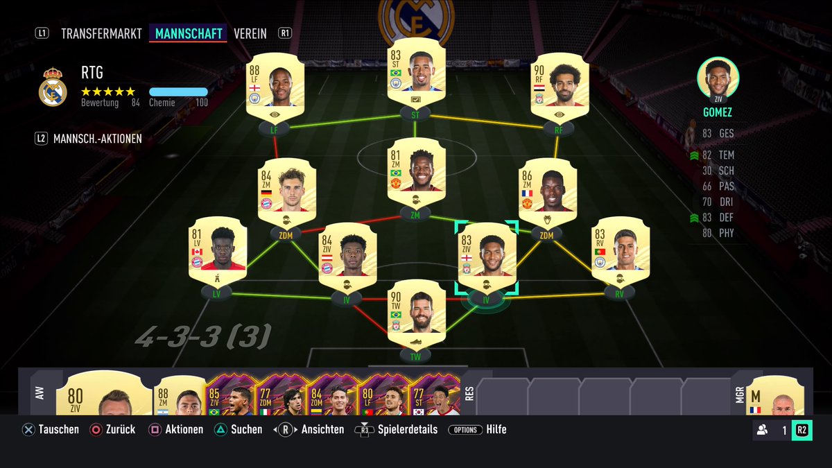 OliverWerfel's tweet photo. Das ist mein Team Salah Pogba Sterling Alisson und die Bank sind Untrade ich habe 200k Budget #SheeshTeam #PS4Share https://t.co/Mkwc9IAsJ9