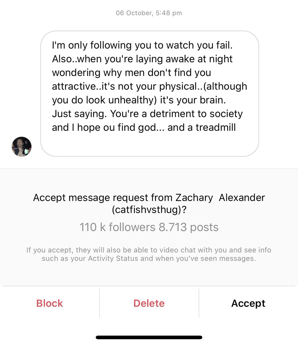 Most people who send hate DMs have the shame to do it anonymously. This pro BMXer has 110k followers. And he’s so confident he’ll face no repercussions for harassing women online that he’ll do it publiclyHe’s probably right (that he won’t get into trouble lol nothing else)