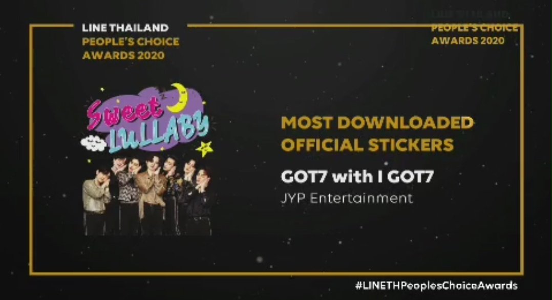  2020 GDA - Disc Bonsang 2020 Line Thailand PCA- Artist of The Year - Most Downloaded Official Stickers @GOT7Official
