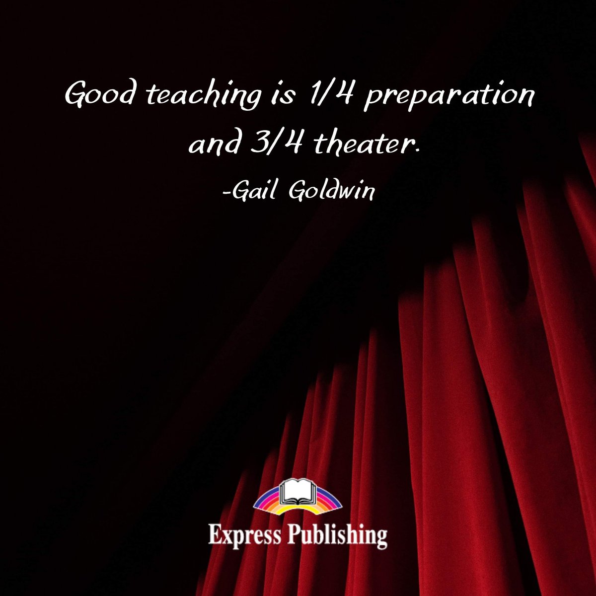 ExpressElt's tweet photo. #quotes #quoteoftheday #education #teachers #teachersdoitall #teaching #teachingisanart #theater #setyourscene #method #adjust #students #studentsneeds #everychildcanlearn #neverstoplearning #expresspublishing https://t.co/JTT5gNMOoT