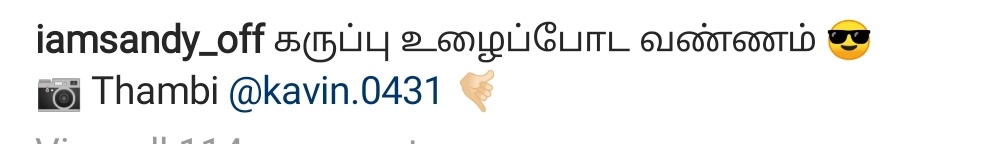 #Sandy na IG post. That clicks by thambi #Kavin na.❤️❤️ #Lift