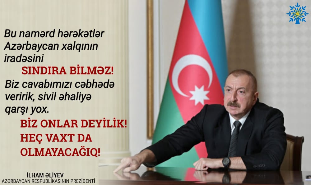İlham Əliyev fərqi🇦🇿♥️
#KarabağAzerbaycanındır 
#prayforgandja 
#DontBeliveArmenia 
#StopArmenianOccupation 
#StopArmenianTerrorism 
#KharabakhisAzerbaijan