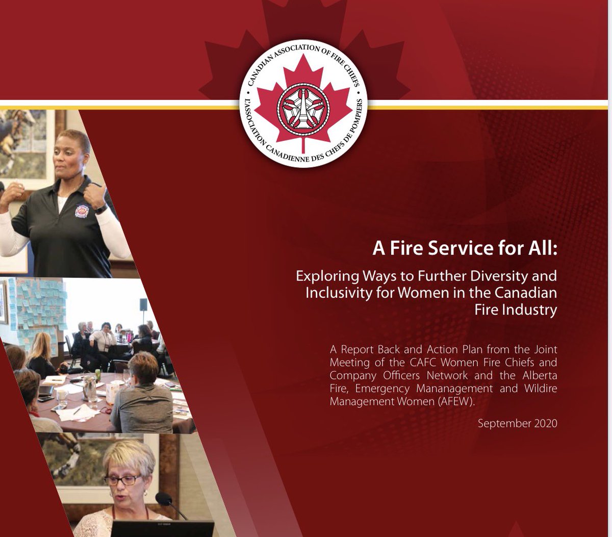 “A Fire Service For All: Exploring Ways to Further Diversity and Inclusivity for Women in the Canadian Fire Industry.”

Great job co-chairs, Diversity &amp; Inclusion Committee (2020) &amp; participants sharing thoughts for an inclusive fire service for all. Read: cdn.ymaws.com/cafc.ca/resour…
