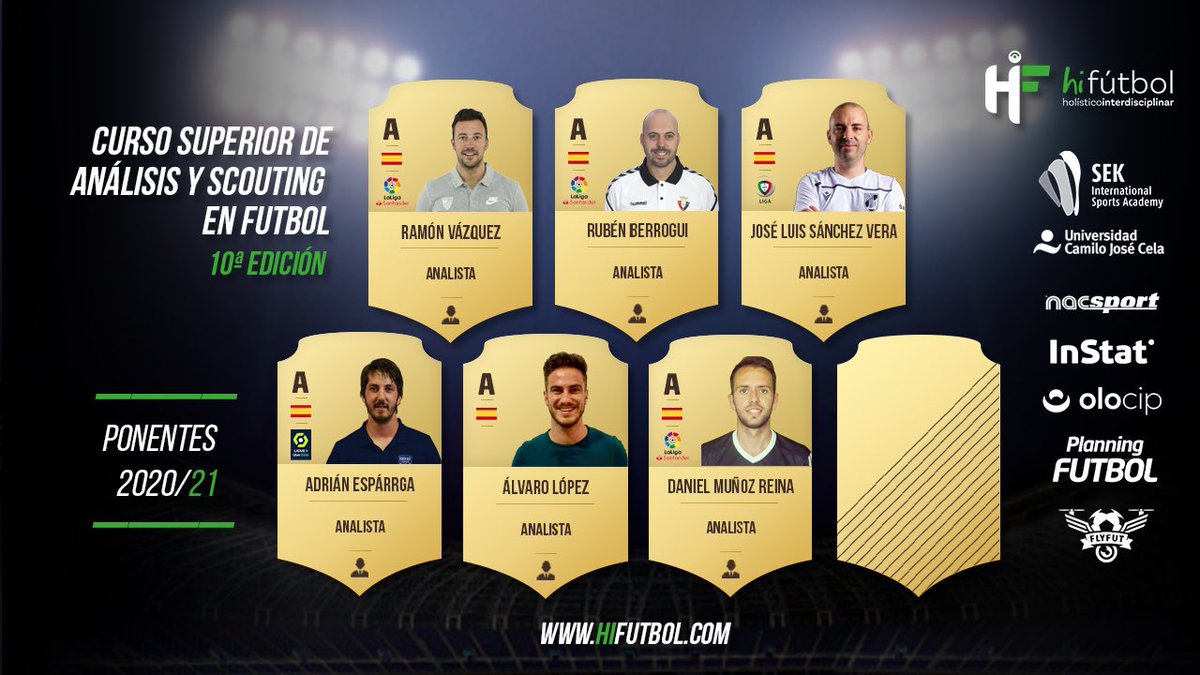 hi_futbol's tweet photo. 🎓 PONENTES #TeamHIFutbol
Nuevo ponente para la 10ª edición del Curso Superior de Análisis y Scouting en fútbol @_DaniMunoz_
ℹ️ +info en https://t.co/sLdSkFinA8
#Analisistactico #scoutingfutbol #analista #futbol https://t.co/LxZf6dgvgt
