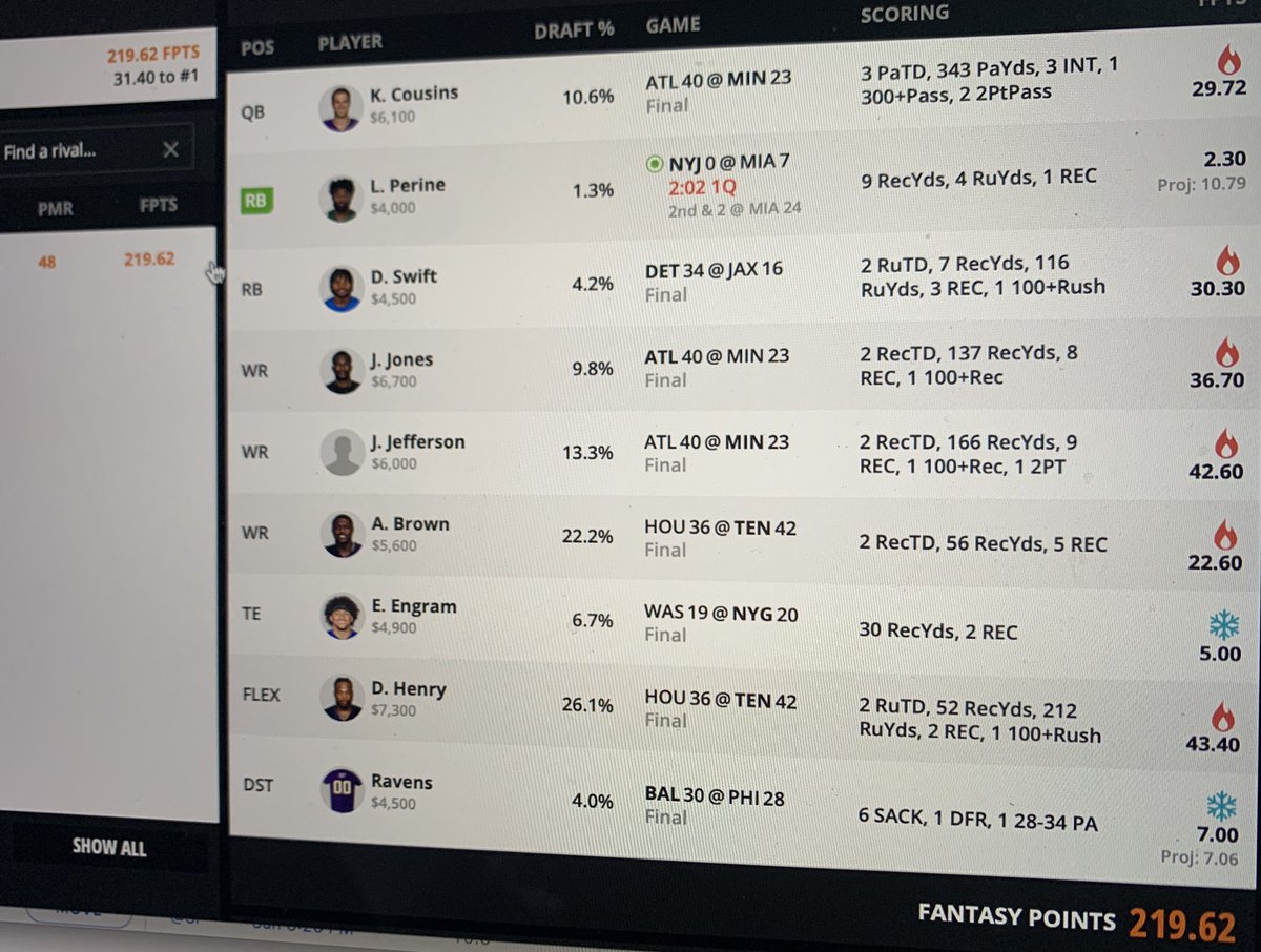 Hey <a href="/LP_deucedeuce/">La’Mical Perine</a> if you make this happen, we’re giving away $100,000 in free candy. Just sayin... Go <a href="/nyjets/">New York Jets</a> #draftkings #fanduel #fantasyfootball <a href="/stoolpresidente/">Dave Portnoy</a> sucks at FF.