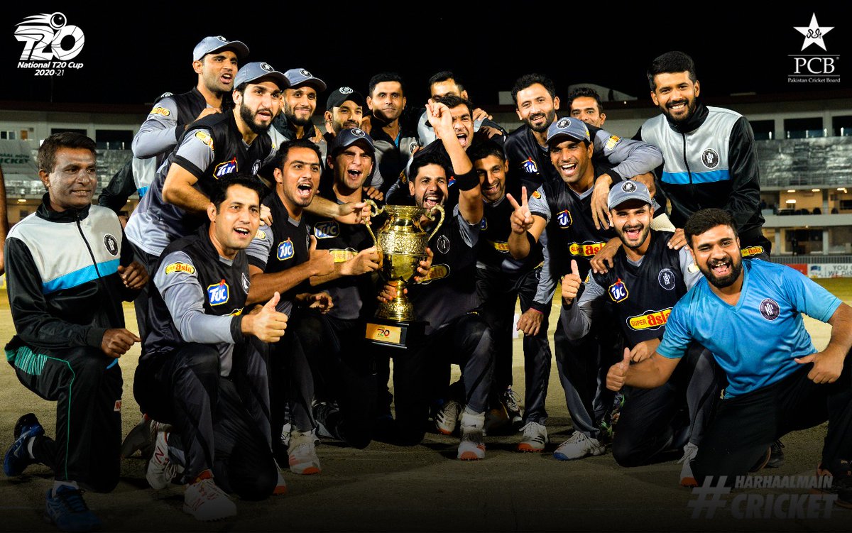 - Loved the energy of the game today, finally we came out victorious to lift the National T20 cup, thumbsup to all the fellow players, especially our coach Abdul Razzaq bhai. A big shout out to PCB for organising a great tournament... #NationalT20Cup #Cricket #Pakistan https://t.co/bQPPoO3typ