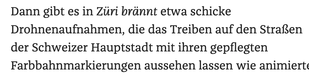 ui <a href="/DIEZEIT/">DIE ZEIT</a>
 - Hauptstadt hat die Schweiz keine. Es gibt eine Bundesstadt stattdessen, und die ist Bern. (und dieser #Tatort sosolala)