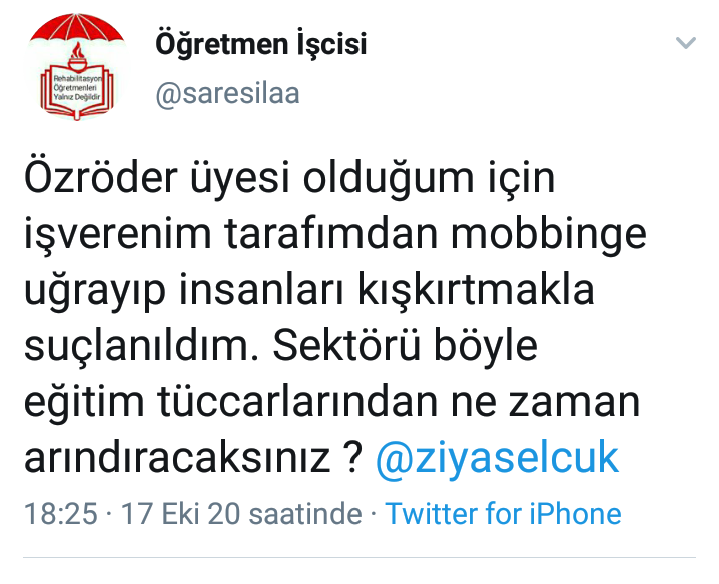 <a href="/ferayayd/">Feray AytekinAydoğan</a> Sayın başkanım değerli desteğiniz için teşekkür ederiz.

#RehabilitasyondaKadinaSiddet şiddetin her türlüsüne karşıyız, eğitim kurumunda öğretmenin şiddete, mobbinge, hakarete maruz kalması kabul edilemez. <a href="/ziyaselcuk/">Ziya Selçuk</a> <a href="/tcmeb/">Millî Eğitim Bakanlığı</a>