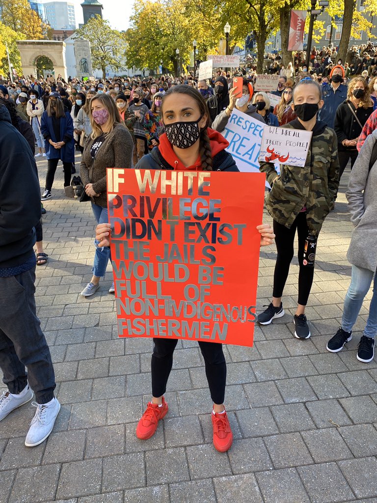 “If White privilege didn’t exist, the jails would be full of non-Indigenous fishermen” #SolidaritywithSaulnierville #Treaty1752