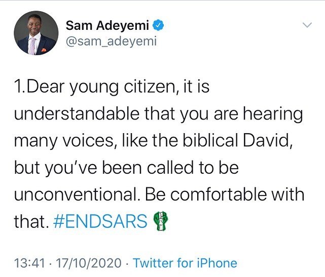 izik_sheyi's tweet photo. Dear @sam_adeyemi , I love you Sir and I appreciate you so much for giving us the words of comfort and encouragement as well the courage to fight the good fight. Indeed you are a Leader of Truth. 

still don't mind adding another Chilled Bottle 

#EndSARS https://t.co/IJaxIgEf1V
