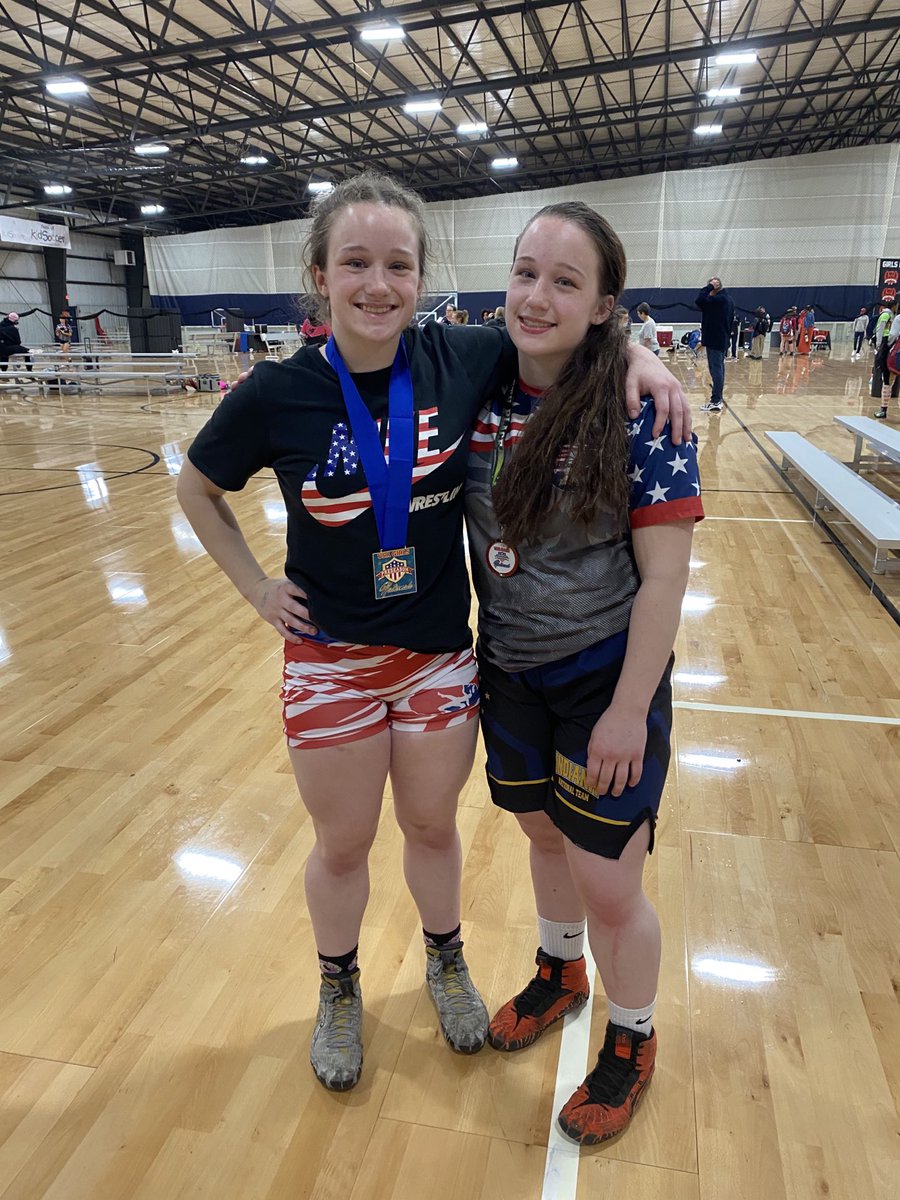 Catie and Cailin Campbell competed at the USA Girls Preseason Nationals this weekend. Catie went 8-2 on the weekend placing 5th in the individual tournament and Cailin finished 8-1 while also finishing as the champion in her weight class. Nice work girls!