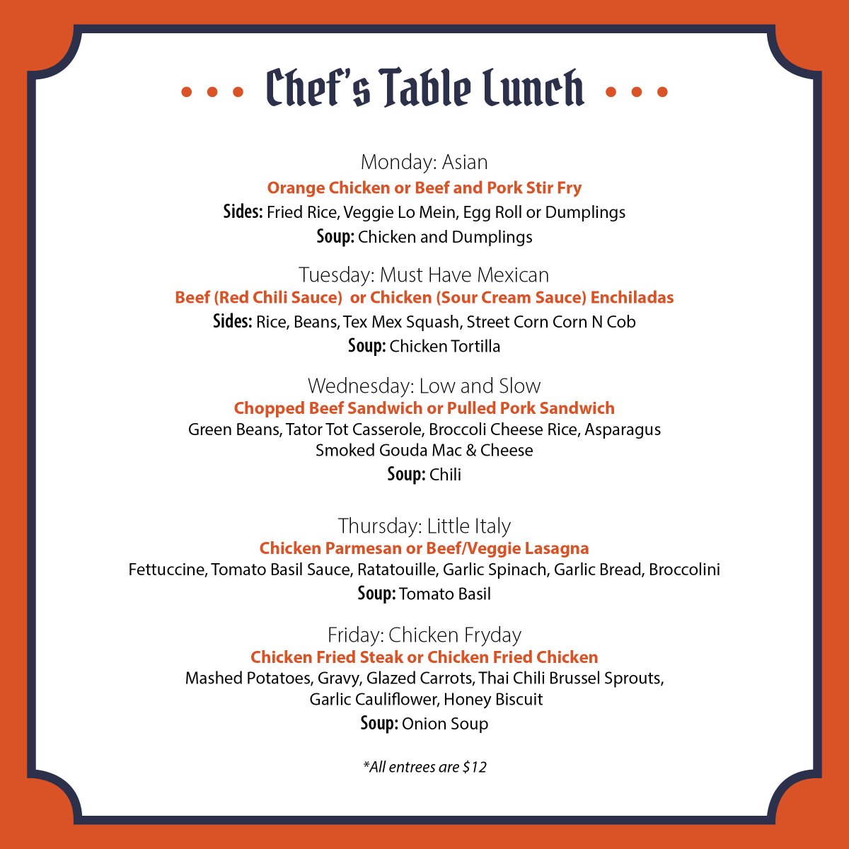 Come see us for our daily lunch specials Monday - Friday 11am-2pm! #chefstable #fresh #grocery #fortworth #fortworthgrocery