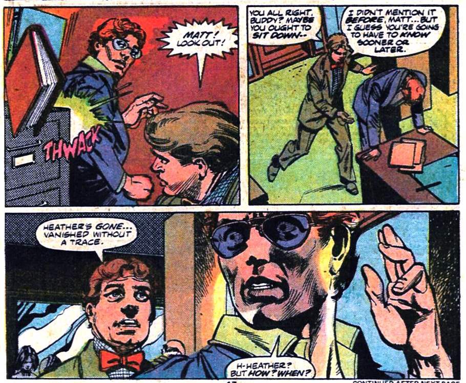 In fact, McKenzie became the writer on Marvel Comics' Daredevil with issue #151 (March 1978), staying until the issue #166 and then returning to DD #183.So, again, long story short, in a story arc overlapping Wolfman, Shooter, and McKenzie's runs on the series,
