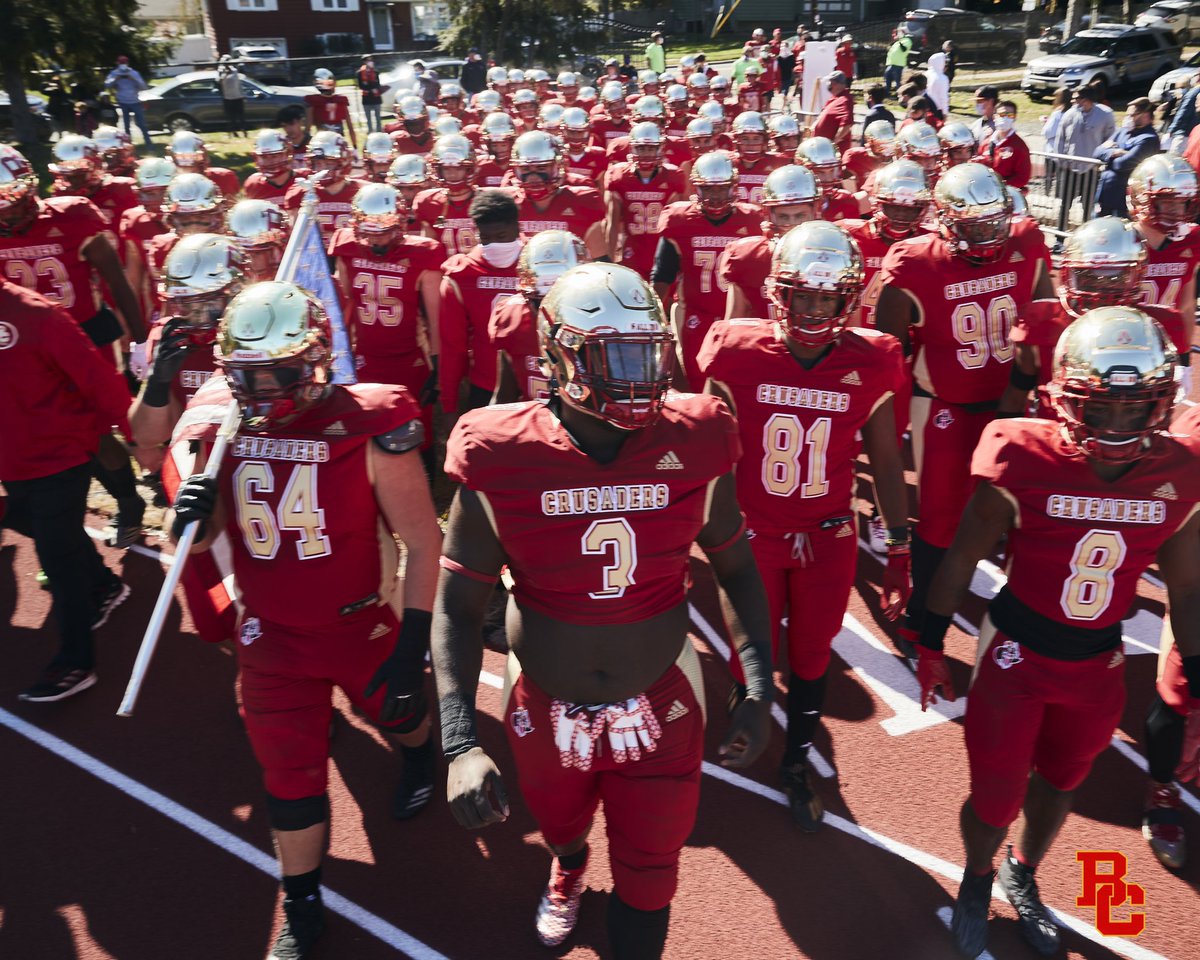 BergenCathFBall's tweet photo. It was a sea of red and gold yesterday as the Crusaders donned their new @adidasfballus home threads to celebrate the dedication of Jack McGovern Field. It was a moving ceremony capped off by a 37-0 victory marking the first win for the Crusaders on “The Jack”. 
#TheJack https://t.co/m59o2l1yyp