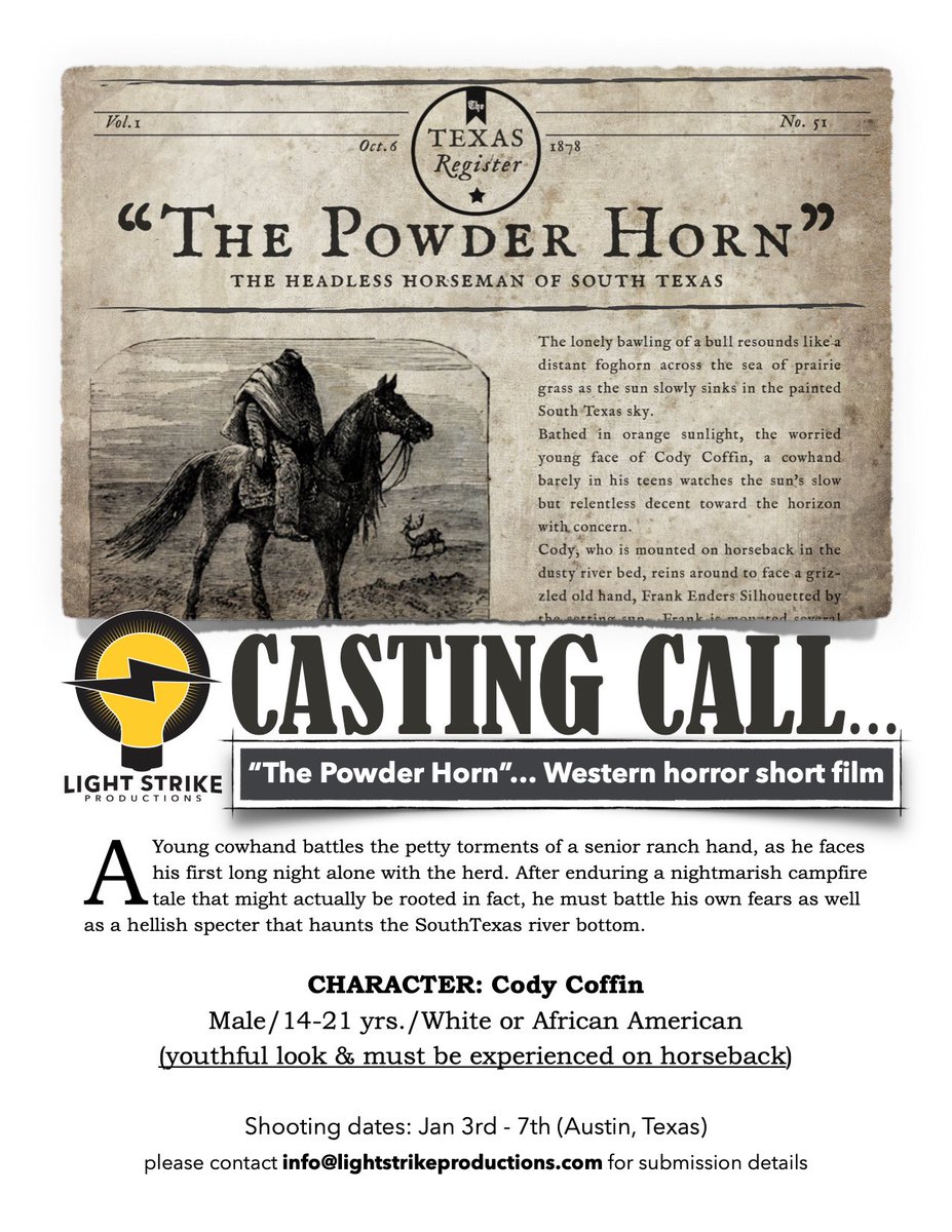 PowderHornShort's tweet photo. It’s official, we’re making a movie!! Stay tuned for more information coming soon! https://t.co/iWPh0Mf7WQ